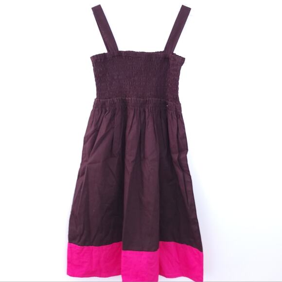 NEW Pinky Summer Dress Size 10 Brown Pink Sleeveless Sundress, Floral, Ribbon - Picture 2 of 4